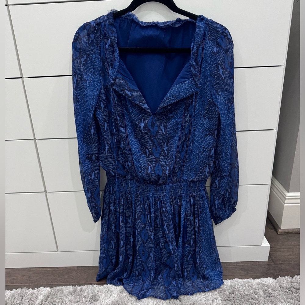 Banana Republic Snake Blue Print Dress